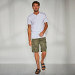 Bermuda serg� imprim� feuillage - blancheporte