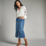 Blouse brode, col rond - lora zellini