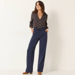 Blouse col tunisien imprim pois, crpe - blancheporte