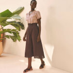 Blouse col v volant�, manches courtes - blancheporte