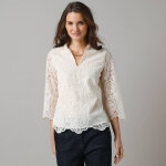 Blouse en dentelle double, manches 7 / 8me - lora zellini
