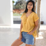 Blouse macram, crpon coton - blancheporte