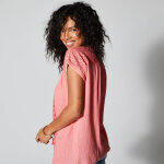 Blouse macram�, cr�pon coton - blancheporte