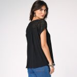Blouse macram�, cr�pon coton - blancheporte