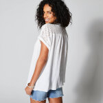 Blouse macram, crpon coton - blancheporte