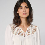 Blouse macram manches 3 / 4 - lora zellini