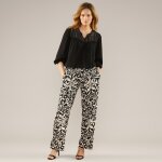 Blouse macram manches 3 / 4 - 52 - noir - lora zellini