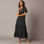 Blouse  nouettes, broderie anglaise - 40 - noir - lora zellini