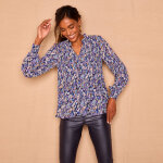 Blouse plisse imprim fleuri, voile - blancheporte