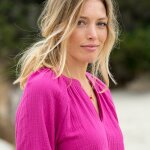 Blouse unie gaze coton - blancheporte