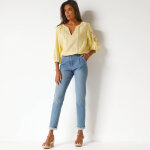 Blouse unie macram, manches brodes - blancheporte