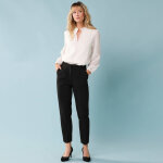 Blouse unie spcial petites plis piqus, double - blancheporte