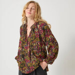 Blouse en voile crpon imprime ethnnique - blancheporte