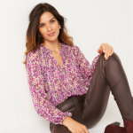 Blouse en voile imprim tachiste - blancheporte