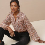 Blouse en voile imprim tachiste - blancheporte