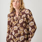 Blouse volante imprime floral, crpon - blancheporte