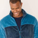 Veste polaire zippée bicolore toucher peluche - blancheporte Veste polaire zippée bicolore toucher peluche - blancheporte