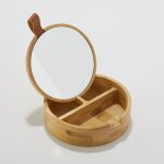 Boîte de rangement avec miroir de maquillage - blancheporte Boîte de rangement avec miroir de maquillage - blancheporte