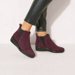Boots compens�es cuir souple certifi� lwg - blancheporte
