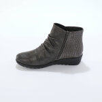 Boots compenses plisses et zippes, dos effet textur - blancheporte