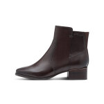 Boots cuir chocolat largeur confort - tamaris