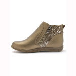 Boots double fermeture zippée, semelle confort amovible - 37 - or - pédiconfort Boots double fermeture zippée, semelle confort amovible - 37 - or - pédiconfort