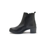 Boots fermeture zippe en cuir, largeur confort - pdiconfort