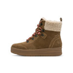 Boots  lacets cuir caramel largeur confort - tamaris