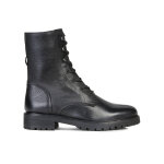 Boots noir semelle crante dessus cuir - geox