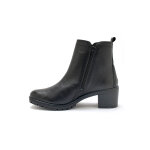 Boots zippées À talon en cuir lisse, extra larges - pédiconfort Boots zippées À talon en cuir lisse, extra larges - pédiconfort