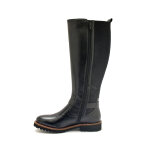 Bottes en cuir zippes et lastiques, largeur confort - 38 - noir - pdiconfort