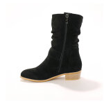 Bottes mi - hautes plissées À petit talon effet bois - blancheporte Bottes mi - hautes plissées À petit talon effet bois - blancheporte