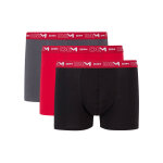 Boxer - lot de 3 - 85 / 92 - gris / noir / rouge - dim