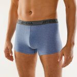 Boxer basic coton - lot de 4 - 77 / 84 - bleu / noir - athena