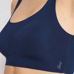 Brassire zro feel 2. 0 microfibre effet seconde peau - sans armatures - s - bleu - sloggi