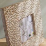 Cadre - photo carr en bois de manguier sculpt - blancheporte