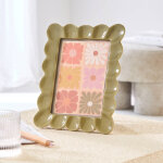 Cadre photo c�ramique rectangulaire vert - blancheporte