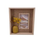 Cadre - photo avec vase et fleurs sches - blancheporte