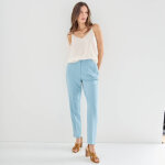 Caraco col v festonn�, uni - blancheporte