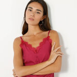 Caraco dentelle bretelles rglables, crpe - blancheporte