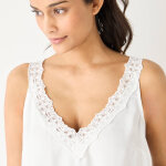 Caraco uni col v dentelle - blancheporte