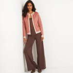 Cardigan bicolore, col rond - blancheporte