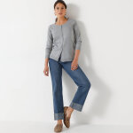 Cardigan boutonn col rond uni, toucher doux - colors&co
