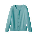 Cardigan boutonn�, coton m�lang� - blancheporte