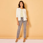 Cardigan boutonn�, coton m�lang� - blancheporte