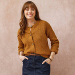 Cardigan boutonn maille anglaise manches longues - blancheporte