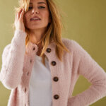Cardigan boutonn maille poilue fantaisie - blancheporte