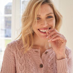 Cardigan boutonn, maille torsade - blancheporte