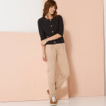 Cardigan boutonn  poches, manches coude - blancheporte