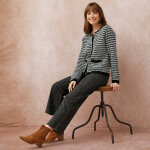 Cardigan maille jacquard bicolore - blancheporte